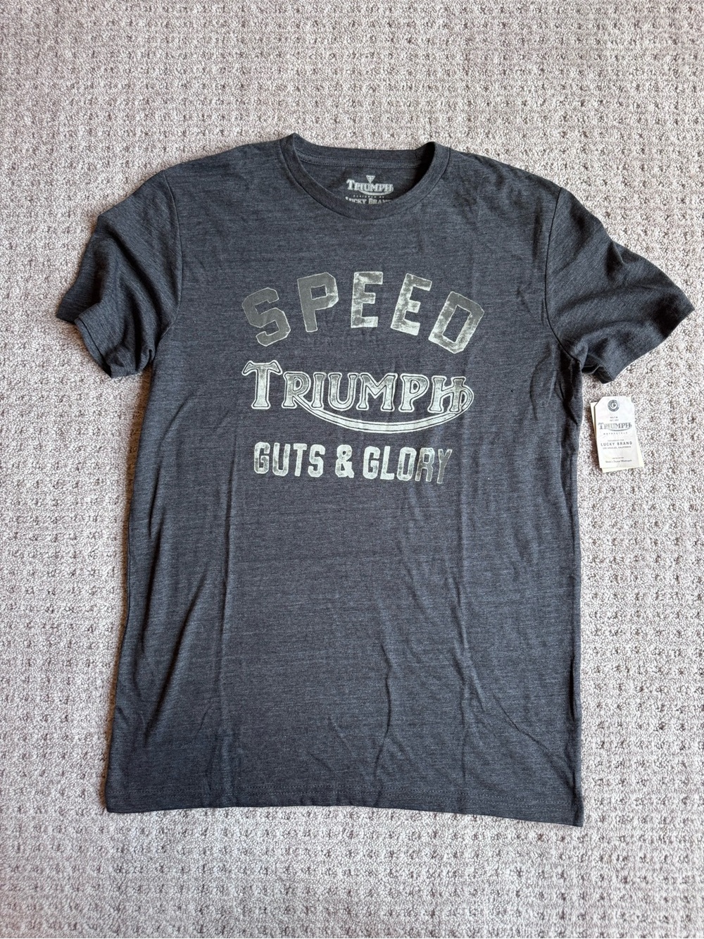 Triumph Charcoal 'Speed Guts & Glory' Graphic Tee